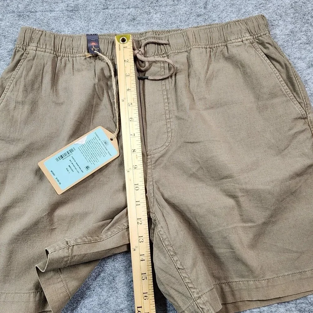 Faherty Men's Essential Drawstring Shorts Large Mountain cliff Organic Cotton